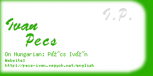 ivan pecs business card